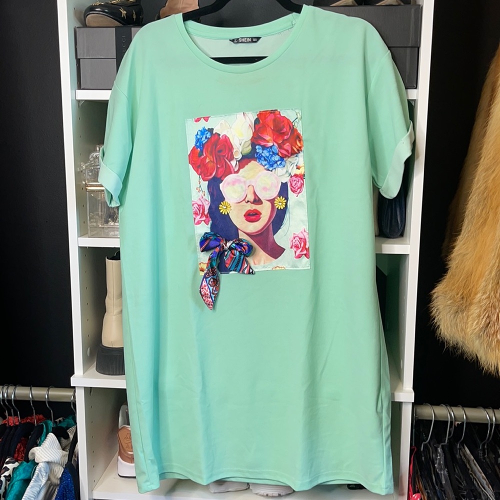 Green T-Shirt Dress